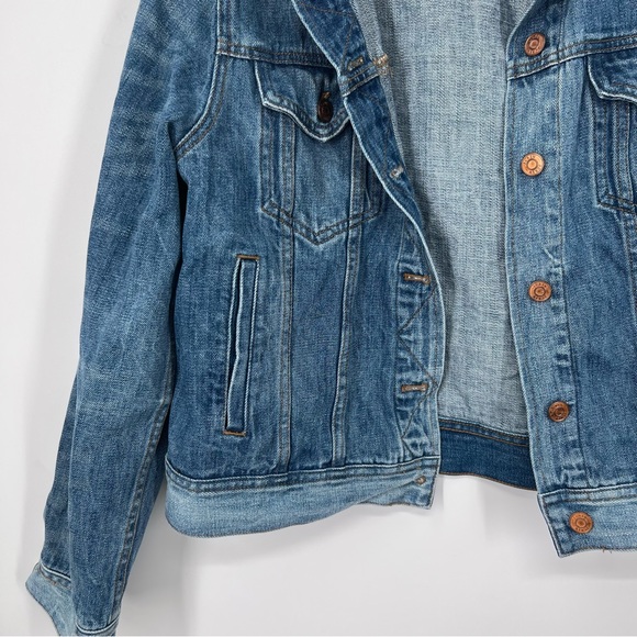 J. Crew Blue Denim Button Jean Jacket - Picture 3 of 5